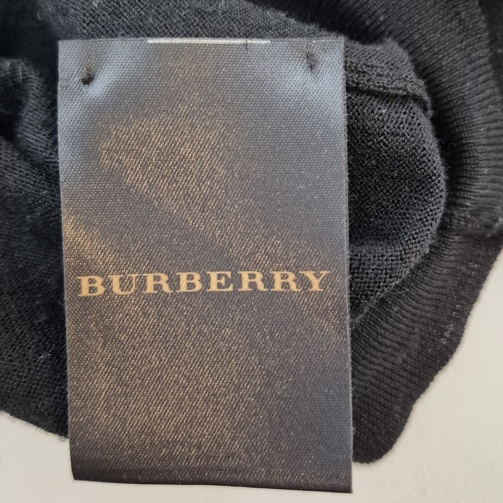 Burberry Prorsum Ruffled Front Wool/Silk Sweater - Size L - Picture 9 of 13